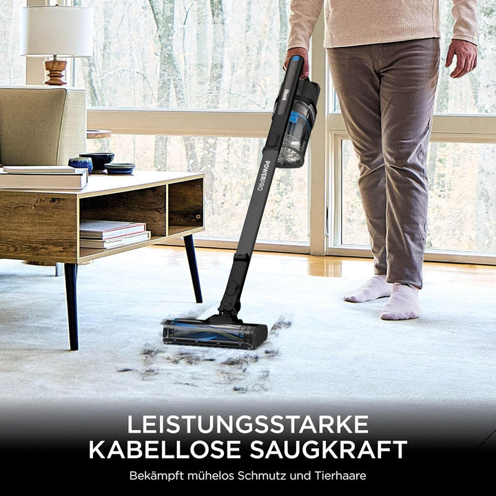 Shark PowerPro Akku-Staubsauger freistehend, bis 50 Min. Laufzeit, kabellos, beutellos, für Tierhaar