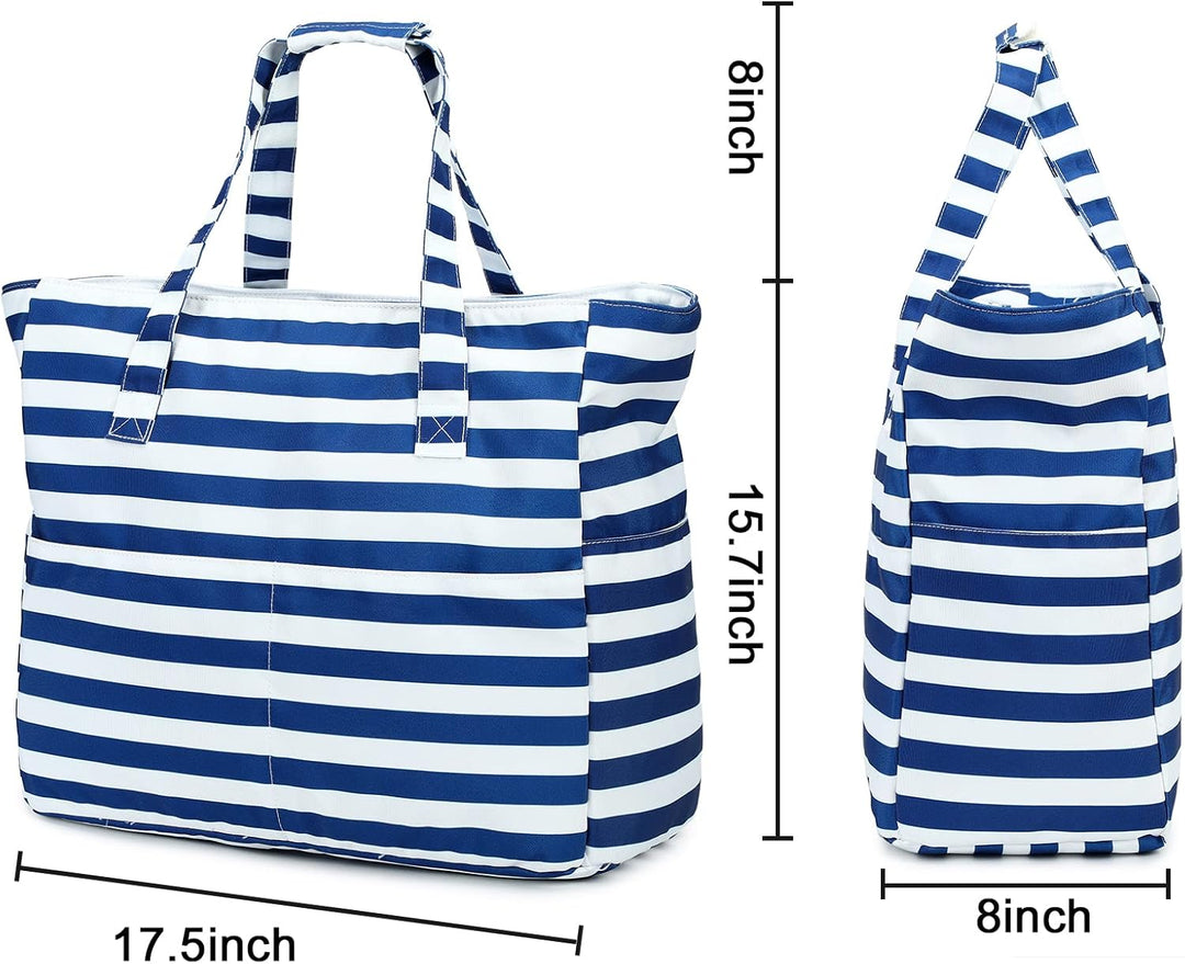 LEDAOU Grosse Strandtasche Damen Umhängetasche Handtasche wasserdicht sanddicht mit Reissverschluss