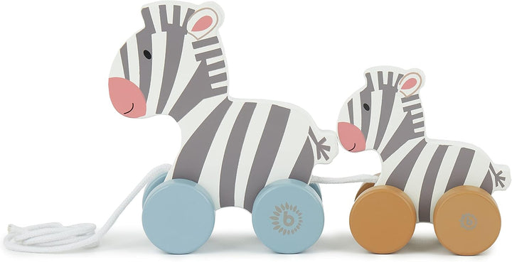 Bieco Holzspielzeug Baby Zebra - Hinterherzieh Tier zum Hinterherziehen - Holzspielzeug Baby ab 1 Ja