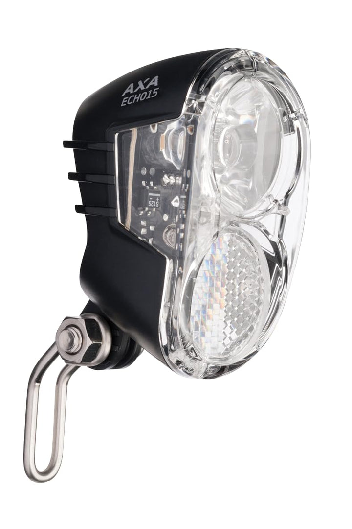 AXA Echo 15 Switch – Dynamo Fahrradlicht – 15 Lux – mit Reflektor – Sichtbar von der Seite – StVZO z