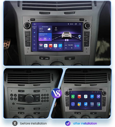 Ossuret Android 12 Autoradio für Opel Antara/Astra H/Combo/Vectra C, 8 Core 7 Zoll QLED Touchscreen