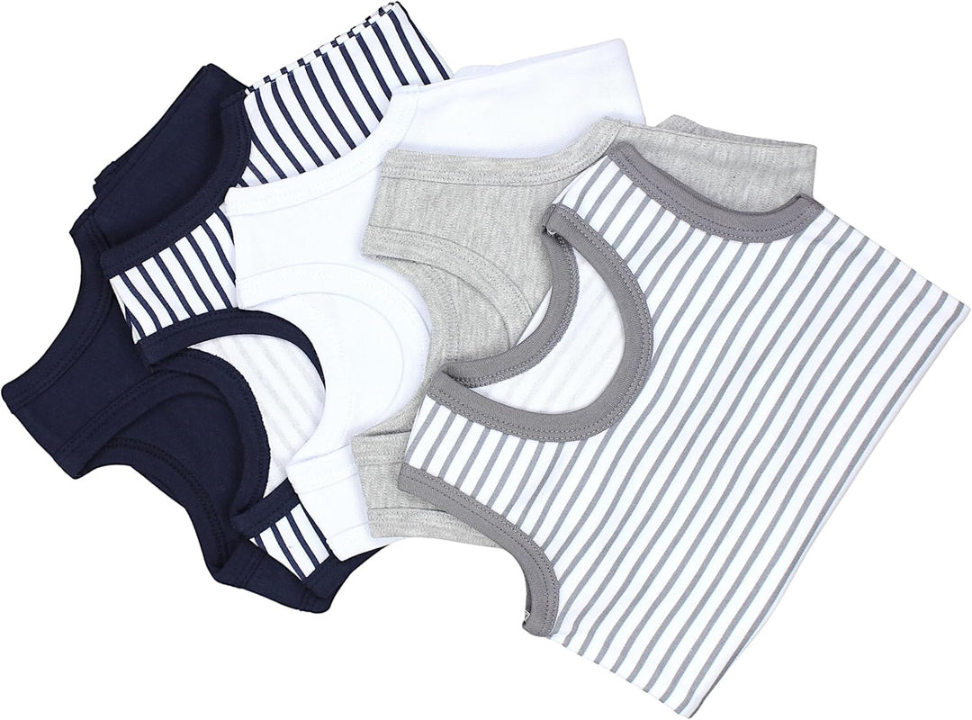 TupTam Baby Jungen Achselbody – Weicher Baby Body im 5er Pack aus Baumwolle, Body Baby Unifarben OEK