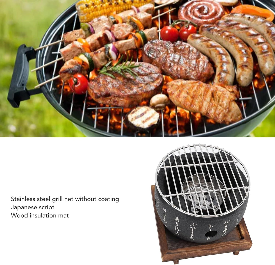 Kleine Holzkohle Tischgrill, Japanischer Grill BBQ Holzkohlegrill Tragbarer Campinggrill Kohlegrill