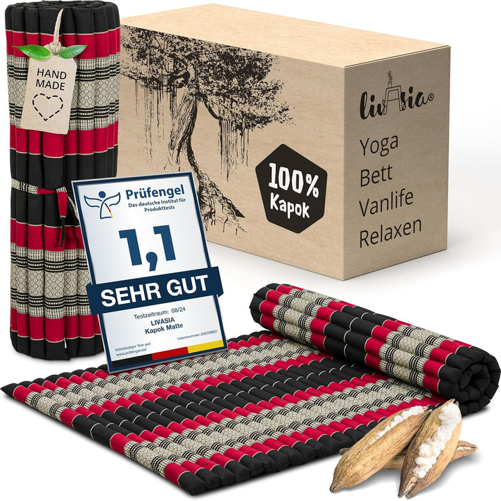 livasia Rollmatte Rollmatratze L-200x110x4,5cm, Gästebett Gästematratze 1 Person, Reisebett Kofferra