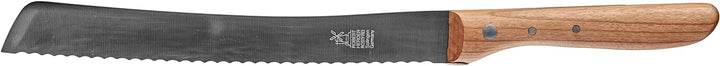 Herder Brotmesser 22,5cm Wellenschliff, Kirsche, Stahl, Braun, 34.5 x 2 x 2 cm
