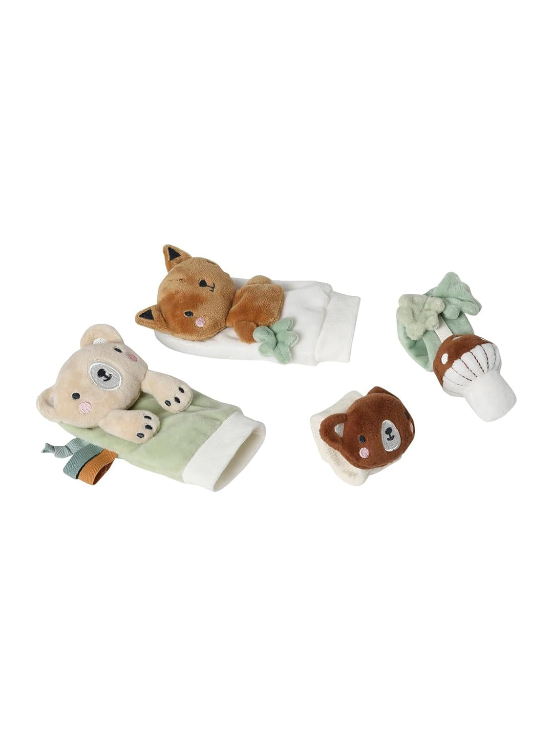 VERTBAUDET Baby Rassel-Set: Armbänder & Socken GRÜNER WALD braun, braun