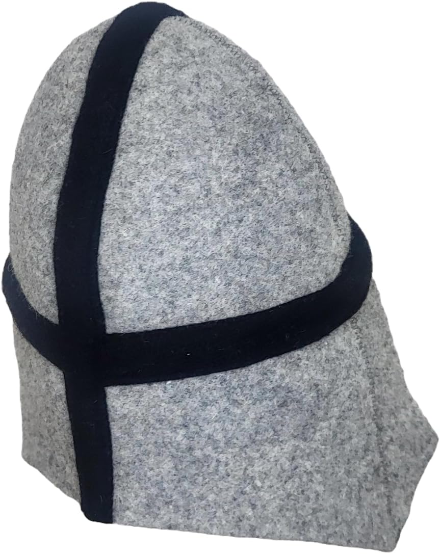 REMOwool Saunahut aus 100 % Wollfilz, Ritterhelm, schützt Ihren Kopf vor Hitze