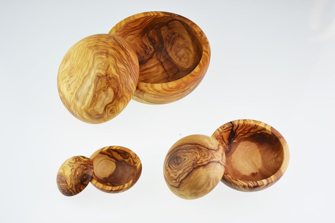 Olive Holz Nistkasten Schalen-Set, 6 Stück, Korn/Natur