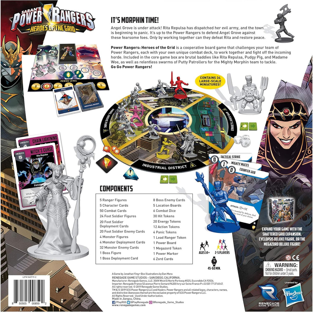 Renegade Game Studios RGS0850 Power Rangers: Heroes of The Grid, Mixed Colours