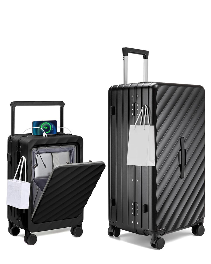 Sea choice Kofferset 2 Teilig Hartschale Trolley Handgepäck mit Laptopfach und Grosse Kapazität 30in