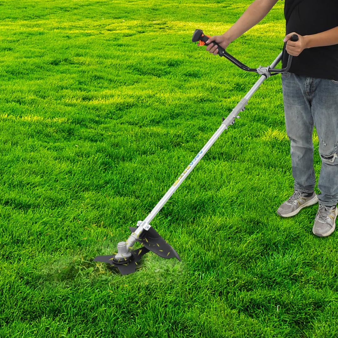 Rasentrimmer 42.7CC Benzin Kantenschneider mit 3-in-1-Schnittkopf und Luftkühlung System für Wäldern
