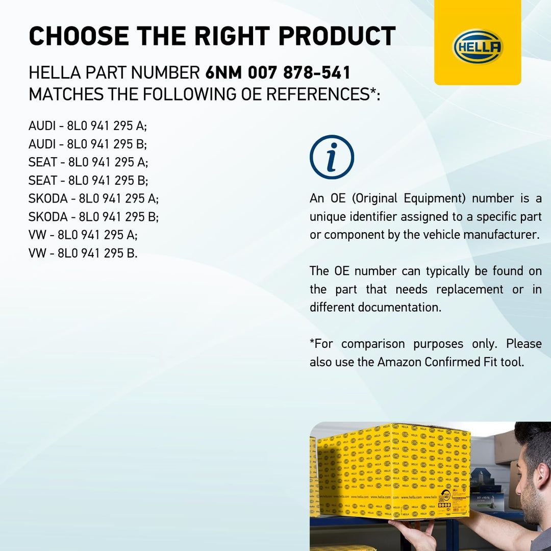 HELLA 6NM 007 878-541 Stellelement, Leuchtweiteregulierung - 12V - elektrisch