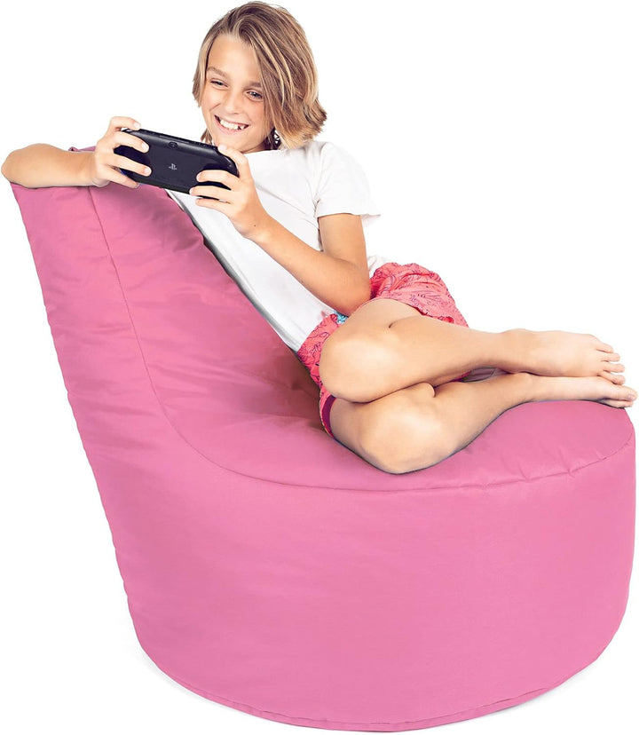 PATCH HOME Gamer Kissen Lounge Kissen Sitzsack Sessel Sitzkissen Bean Bag + Würfel/Hocker mit Reissv