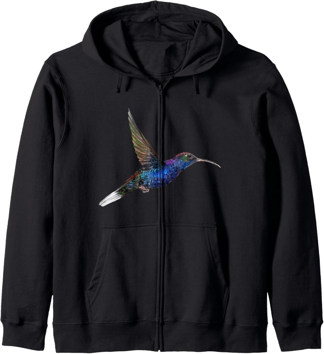 Wasserfarben blauer Kolibri Aquarell blau Geschenk Kapuzenjacke