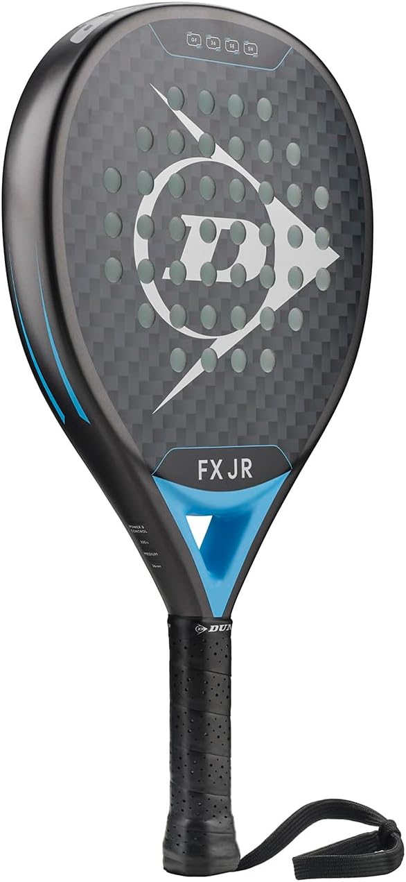 Dunlop FX Padel Schläger – Graphit- und Carbonrahmen – Für Junioren, Anfänger und Fortgeschrittene S