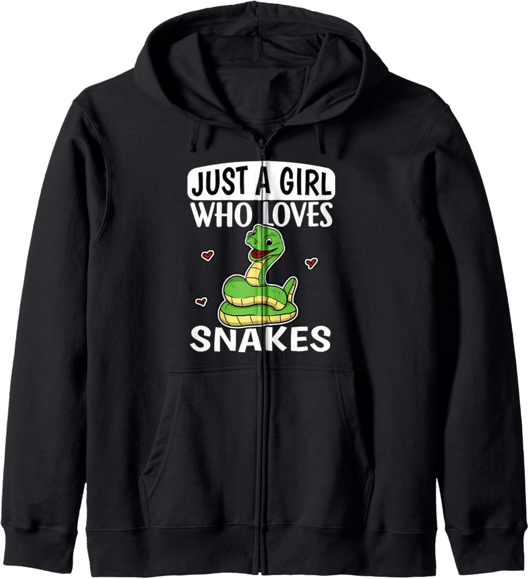 Just A Girl Who Loves Snakes Lustiges Schlangen Kostüm Kapuzenjacke