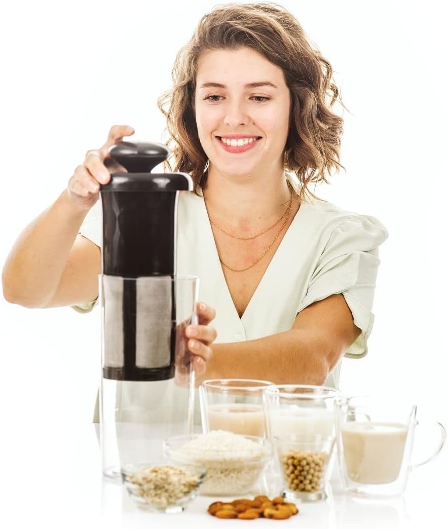 Vegan Milker BLACK, Pflanzenmilchbereiter, Sojamilch Maschine, Nussmilchbereiter, Pflanzenmilch Make