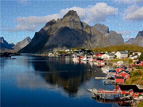 CALVENDO Puzzle Reine/ Moskenesøya 1000 Teile Lege-Grösse 64 x 48 cm Foto-Puzzle Bild von GUGIGEI, 1