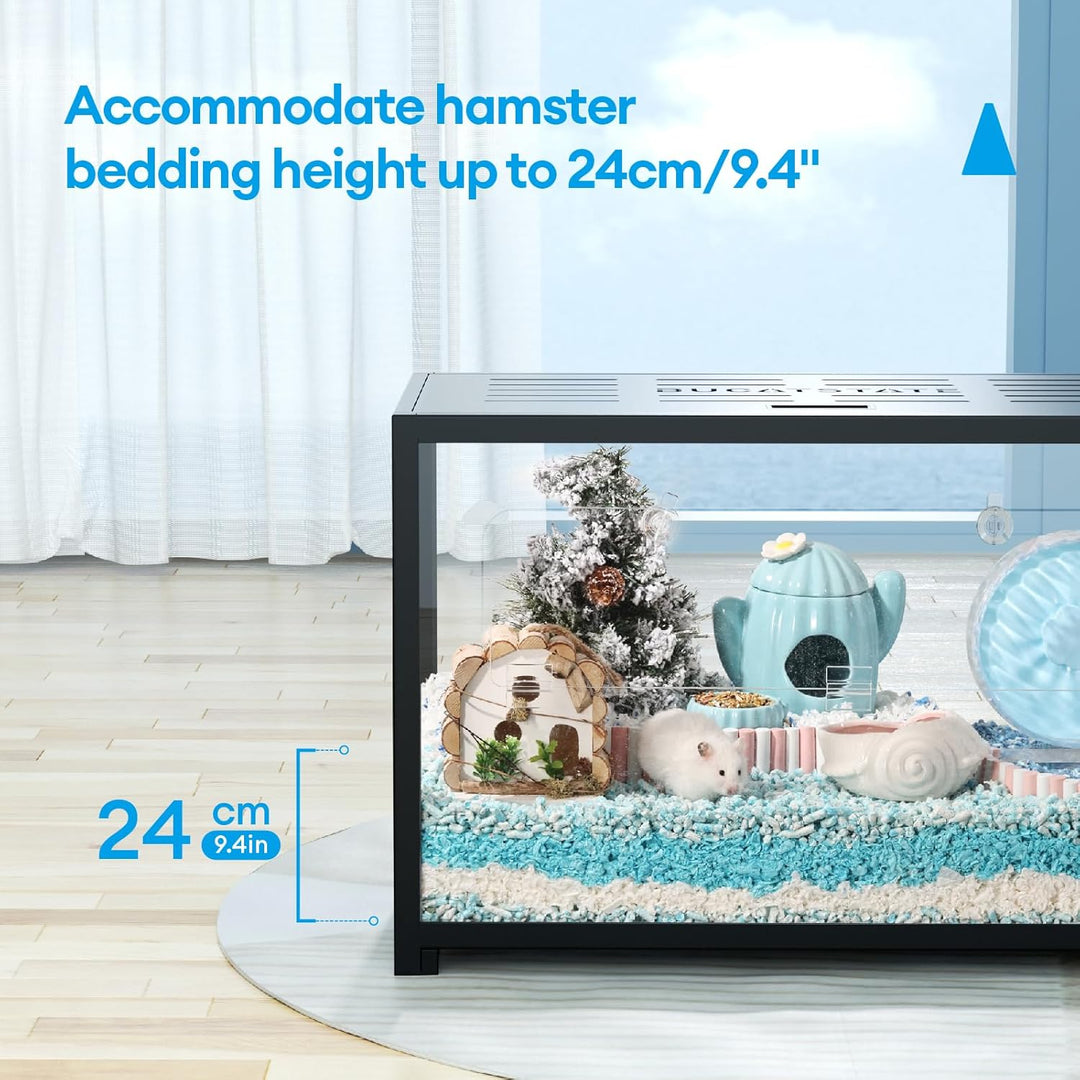 BUCATSTATE Hamsterkäfig Metall 2,0 - Kleintierlebensräume Gross Stapelbar mit Doppeltür 80L x 44,7W