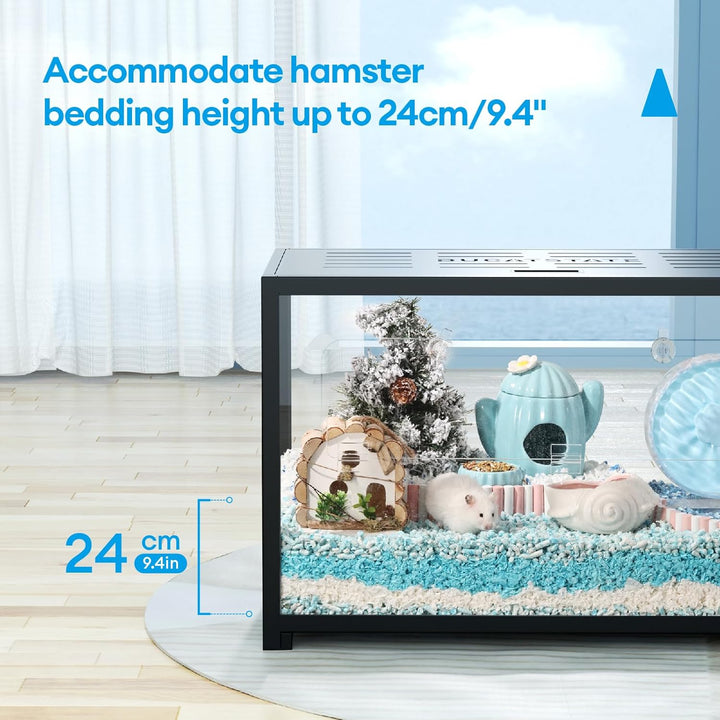 BUCATSTATE Hamsterkäfig Metall 2,0 - Kleintierlebensräume Gross Stapelbar mit Doppeltür 80L x 44,7W