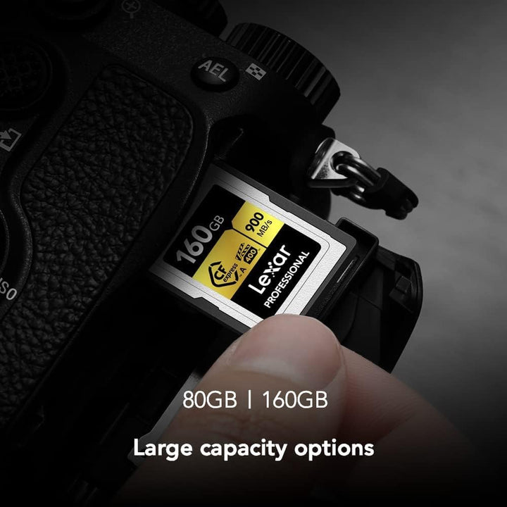 Lexar Professionelle 160 GB CFexpress Typ A Gold Series Speicherkarte, bis zu 900 MB/s Lesen, Kinoqu