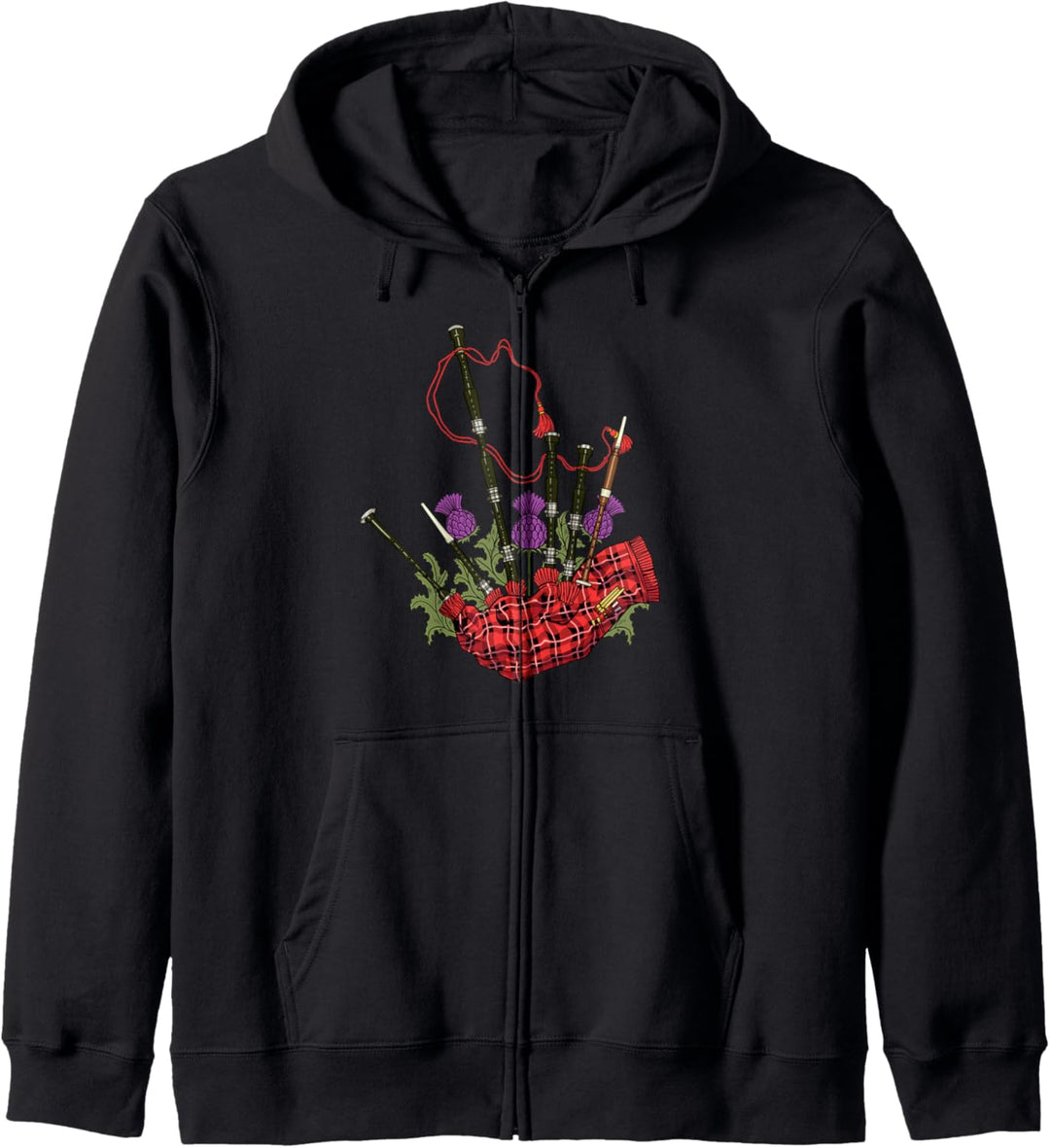 Schottische Ästhetik - Distel und Dudelsack Kapuzenjacke