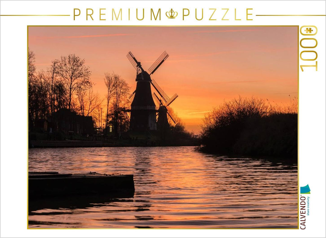 CALVENDO Puzzle Greetsieler Zwillingsmühlen 1000 Teile Lege-Grösse 64 x 48 cm Foto-Puzzle Bild von A