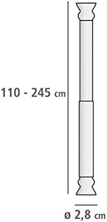 WENKO Teleskop-Duschstange, ausziehbare Duschvorhangstange zum Klemmen – ohne bohren, extra stabil m