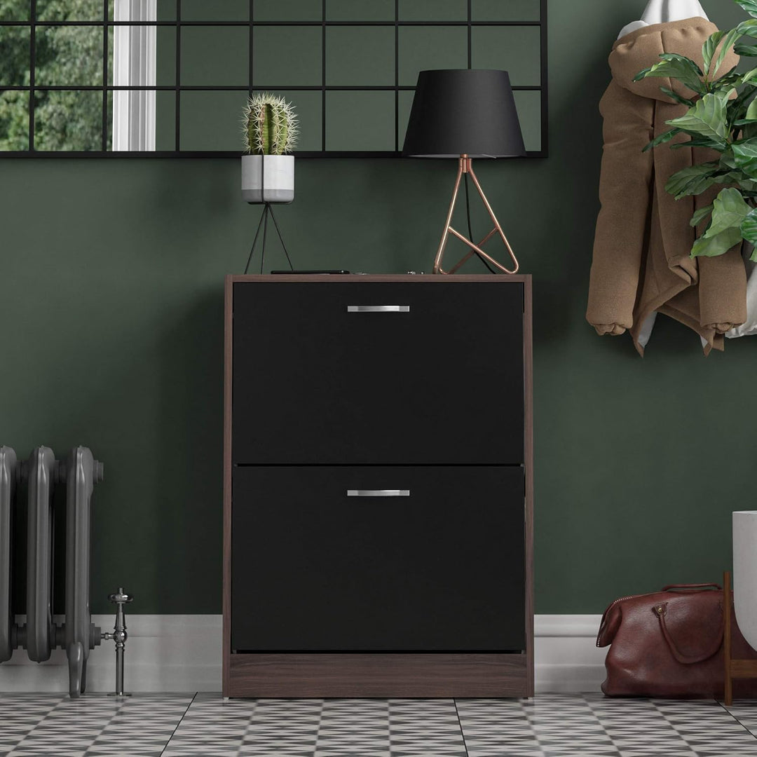 Home Discount 2 Schublade Schrank Schuhschrank Schuhregal Organizer Pull Down Holz Flur Möbel Einhei