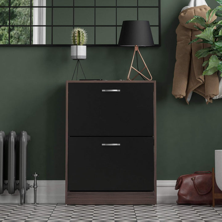 Home Discount 2 Schublade Schrank Schuhschrank Schuhregal Organizer Pull Down Holz Flur Möbel Einhei