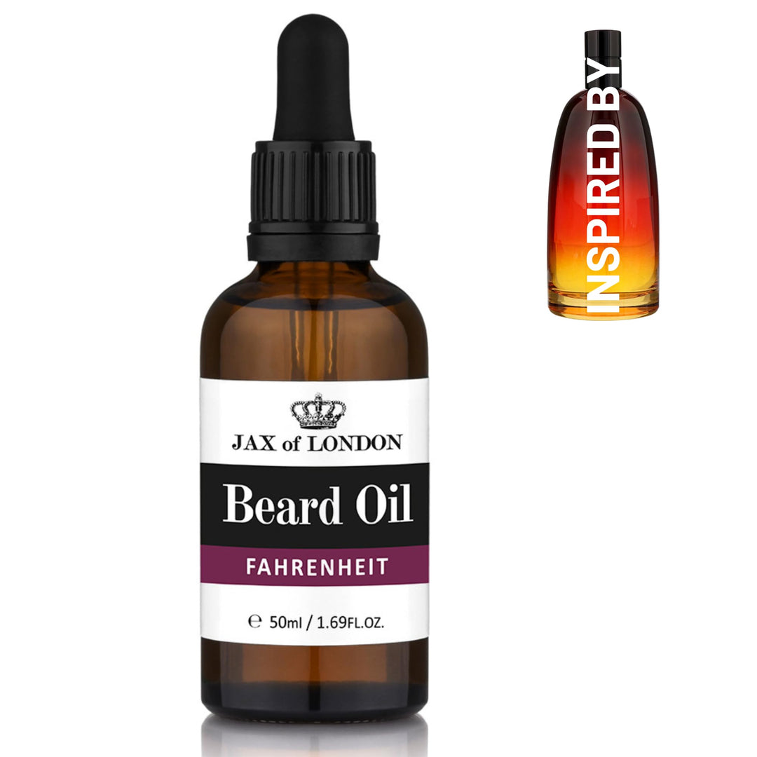 Jax of London Fahrenheit Bartöl für Männer 50ml, Bartpflegeöl, Bartwachstumsöl für Männer, Besteht a