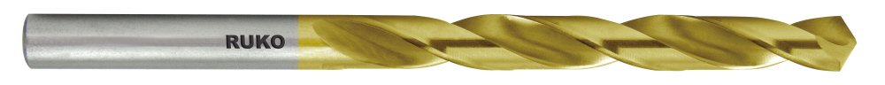 RUKO Spiralbohrer DIN 338 Typ N D.10,2mm Spiral-L.87mm HSS-G TiN