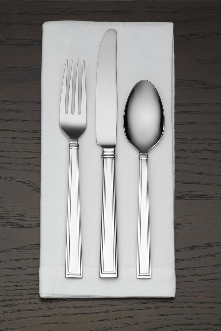 Lenox 883708 Piece Flatware Bratton Besteck-Set, 65-teilig, Edelstahl, metallisch, Bratton