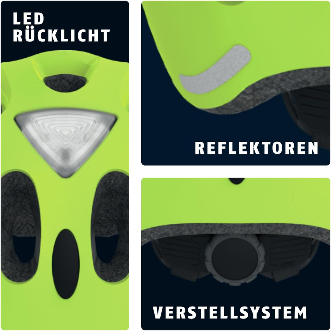 ABUS Stadthelm Youn-I ACE - Fahrradhelm für den Alltag - mit integriertem LED-Rücklicht - für Damen