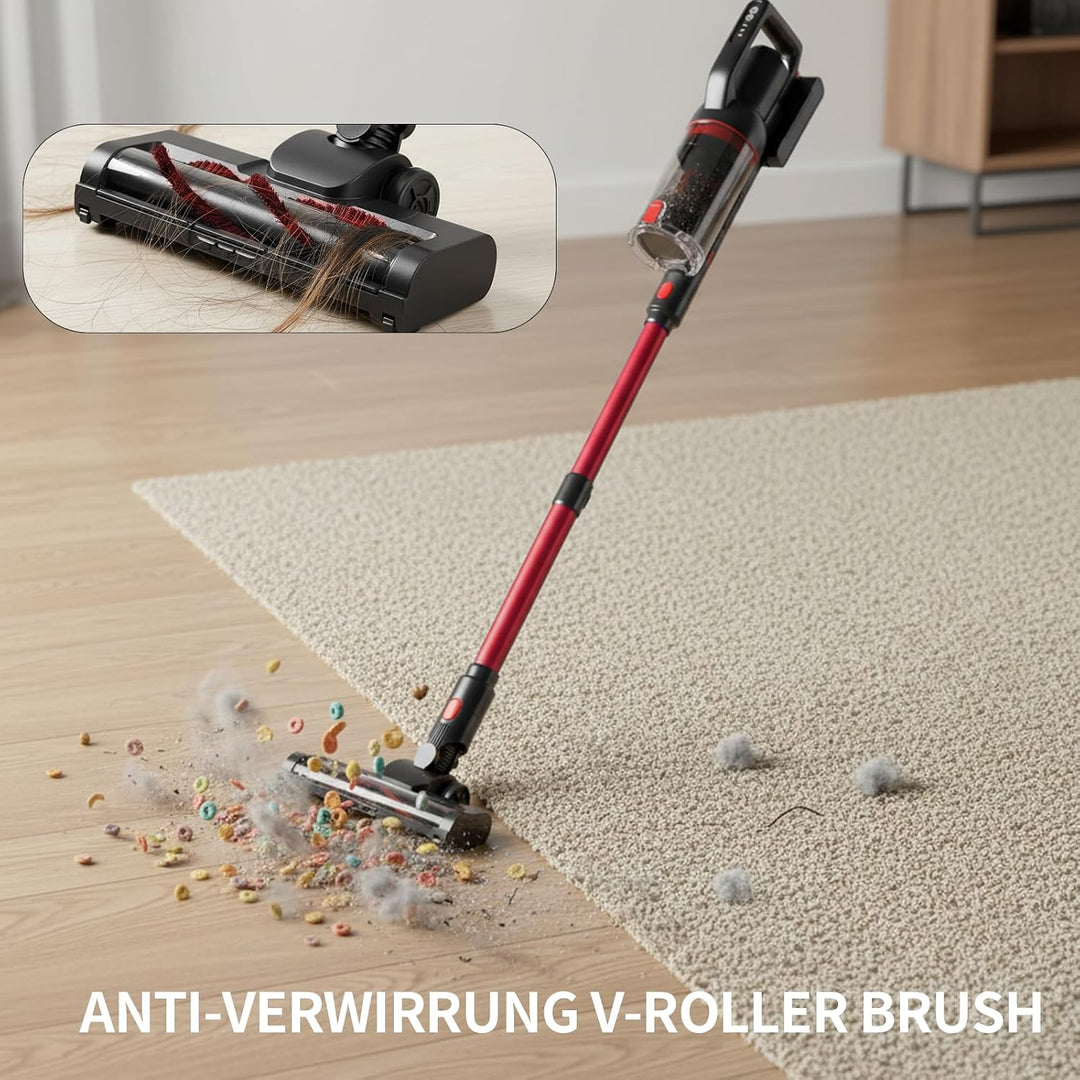 Akku-Staubsauger, Handstaubsauger mit verwicklungsfreiem Design, bis zu 45 Minuten Laufzeit, Starke