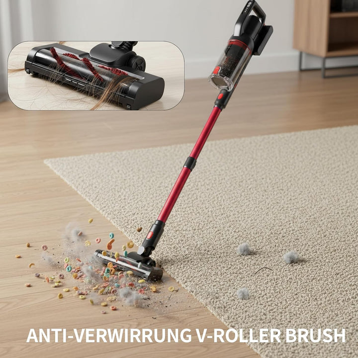 Akku-Staubsauger, Handstaubsauger mit verwicklungsfreiem Design, bis zu 45 Minuten Laufzeit, Starke