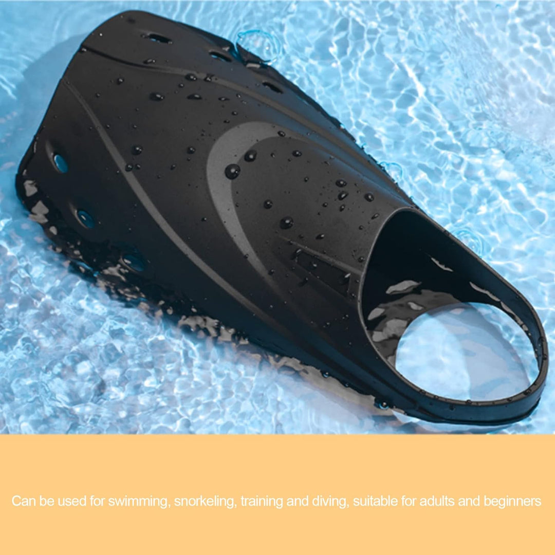 Gaeirt Verstellbare Schwimmflossen, mässige Weichheit Schwarze Kurze Flossen zum Schnorcheln zum Tau
