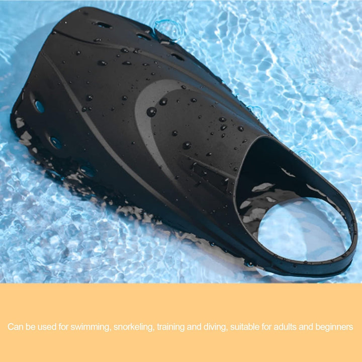 Gaeirt Verstellbare Schwimmflossen, mässige Weichheit Schwarze Kurze Flossen zum Schnorcheln zum Tau