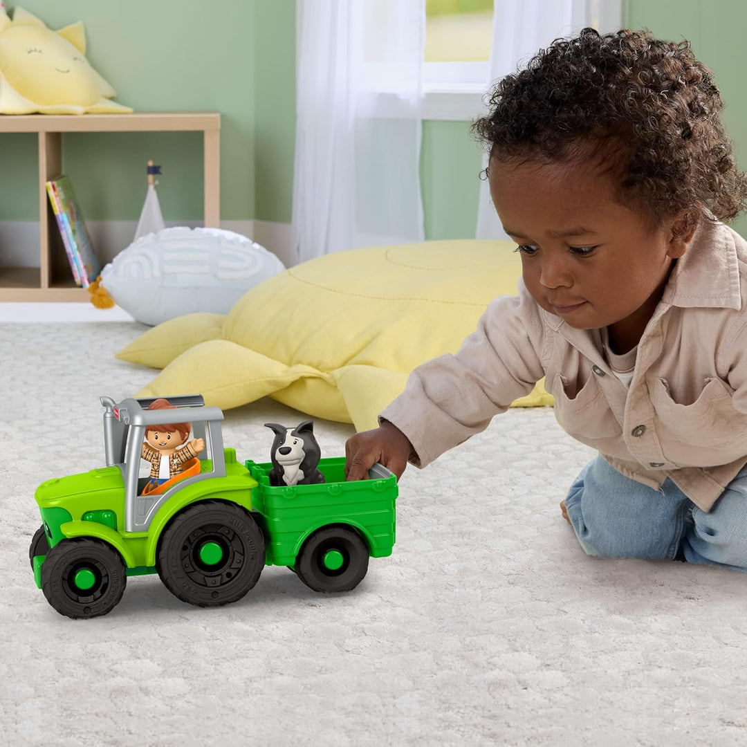 Fisher-Price Little People Mein erster Traktor zum Schieben für Kleinkinder, Fahrzeug für den Bauern
