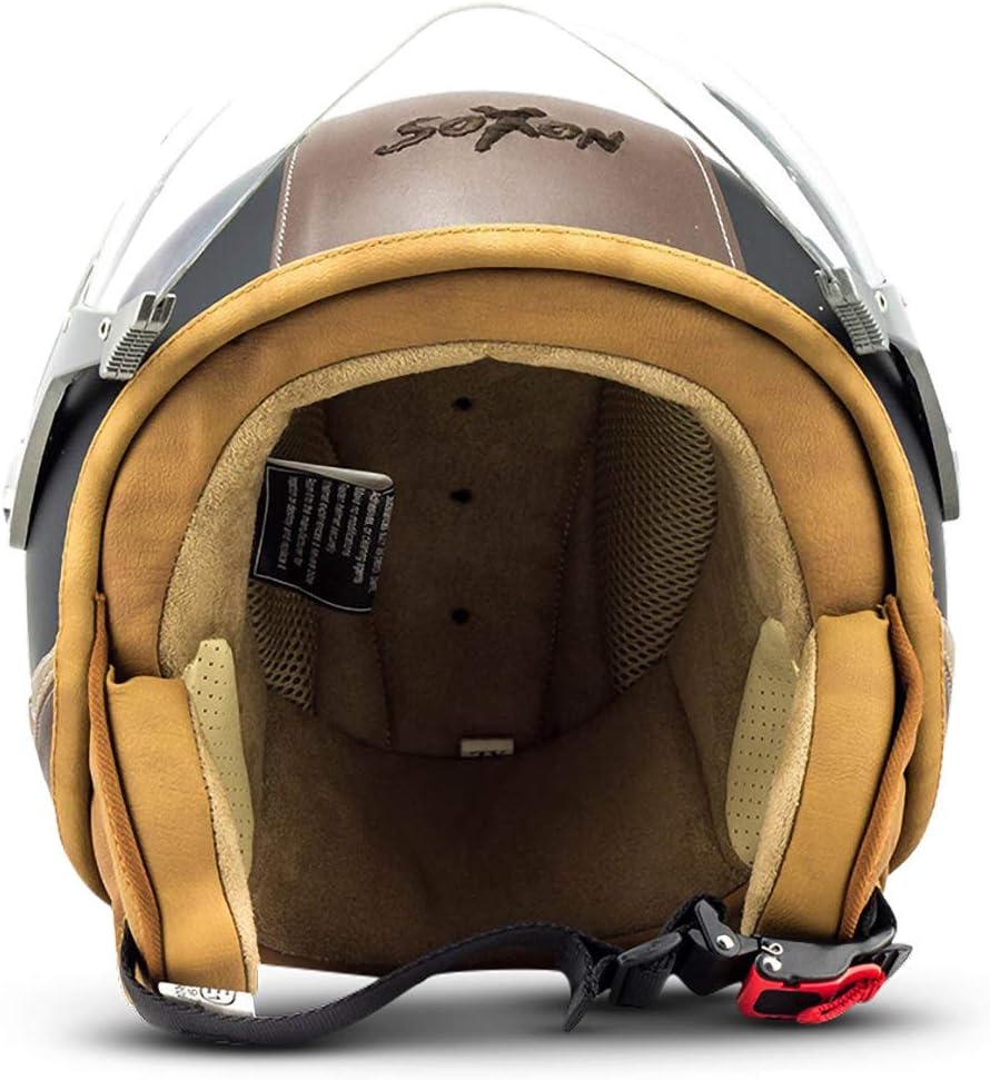 Soxon® SP-325 Urban „Black“ · Jet-Helm · Motorrad-Helm Roller-Helm Scooter-Helm Moped Mofa-Helm Chop