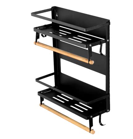 HUOLE Magnetisches Gewürzregal für Kühlschrank, Küchenregal Ohne Bohren aus Edelstahl, Magnetisches