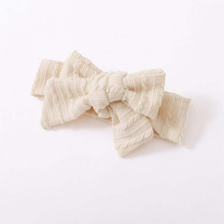Neugeborene Kleidung für Mädchen Langarm-Overall-Stirnband-Set für Kleinkinder mit Textur und Schlei