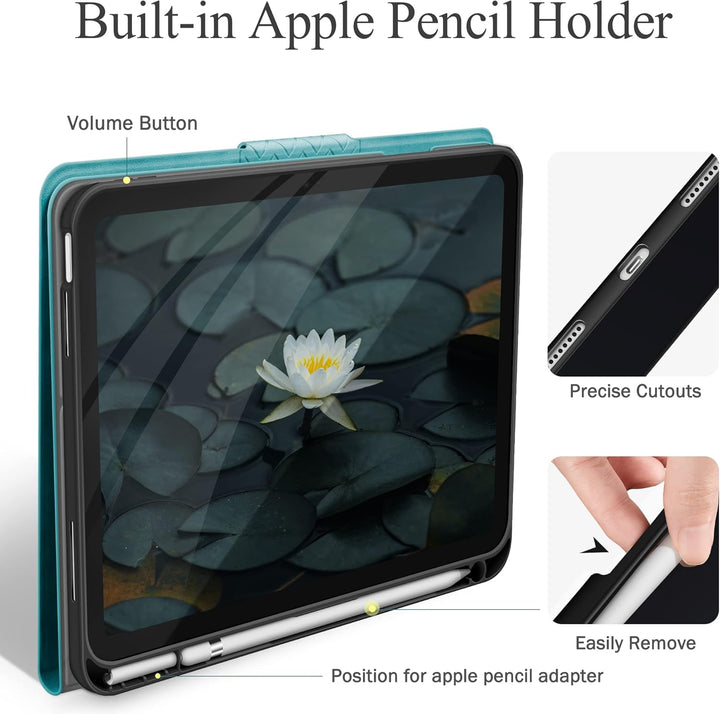 AUAUA Hülle für iPad 10. Generation 2022, 10,9 Zoll Hülle mit Apple Stifthalter, Auto Schlaf/Aufwach