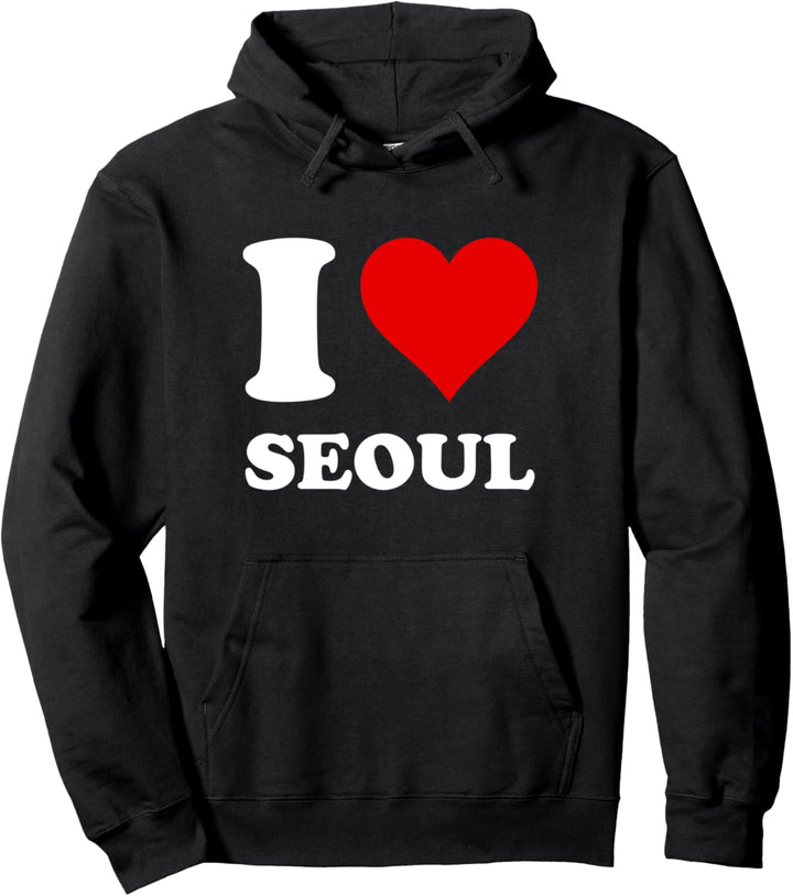 Rotes Herz Ich Liebe Seoul Pullover Hoodie