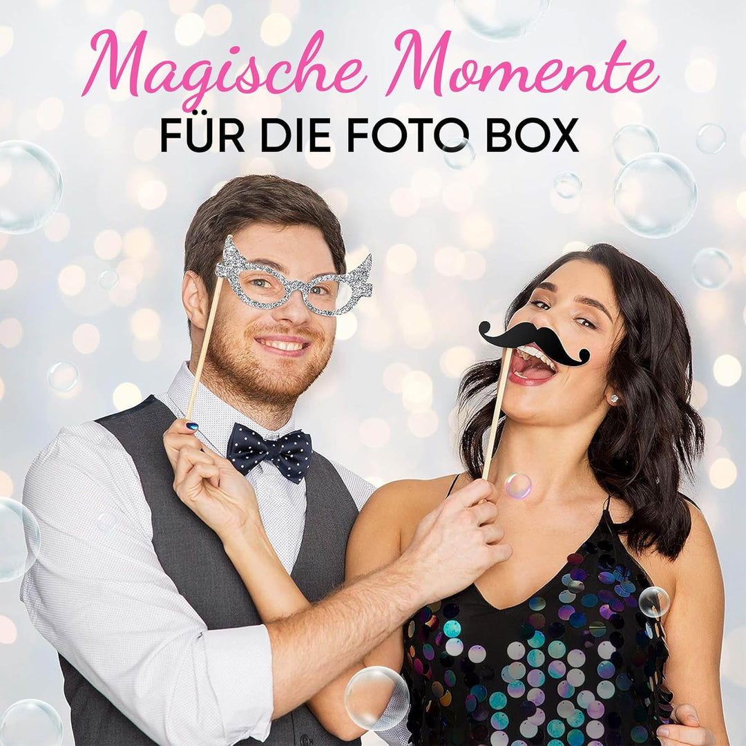 Seifenblasen Hochzeit Lovegläschen 96 Stück weiss | 3 Pustelöcher mit Herzgriff | Mini Wedding Bubbl