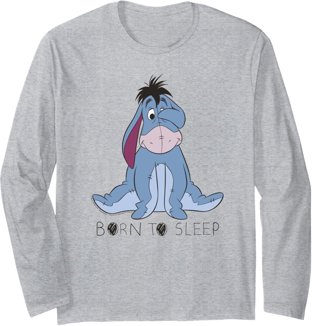 Disney Winnie the Pooh Eeyore Born To Sleep Langarmshirt