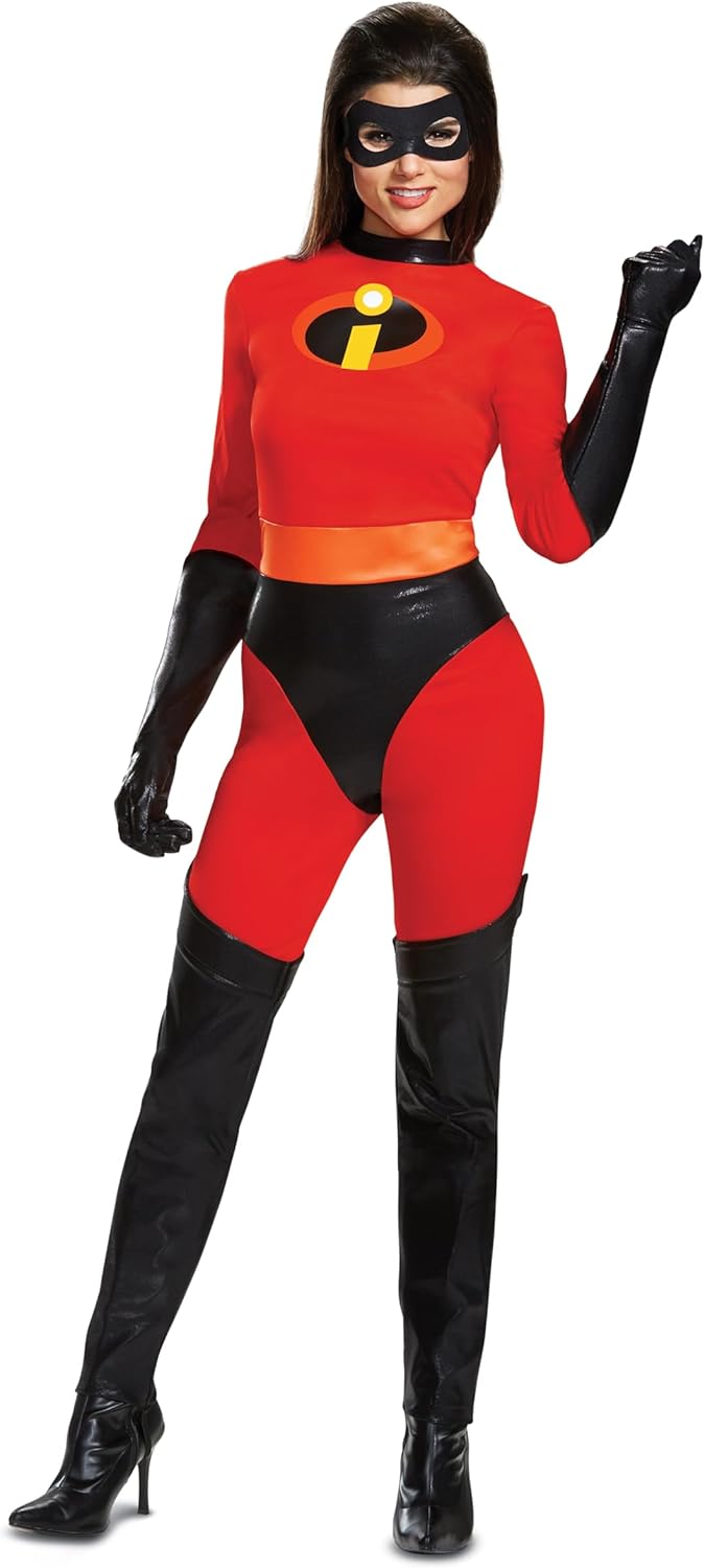 Disguise Damen Mrs. Incredible Skirted Deluxe Erwachsenenkostüm, rot, Large (12-14) US Large (12-14)