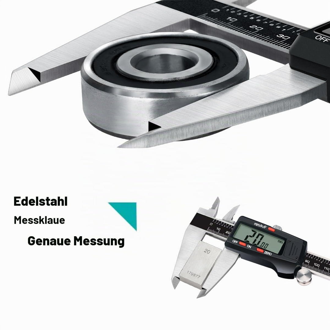 Kynup Digital Messschieber, 300mm/ 12-Zoll Digitale Schieblehre Edelstahl Messwerkzeug, Elektronisch