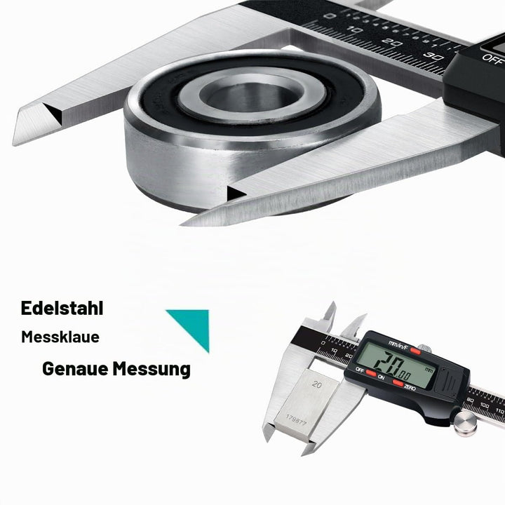 Kynup Digital Messschieber, 300mm/ 12-Zoll Digitale Schieblehre Edelstahl Messwerkzeug, Elektronisch