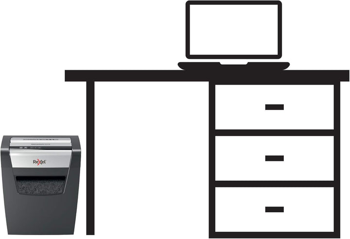 Rexel Momentum X312 Aktenvernichter, Kreuzschnitt, 12 Blatt, 23 Liter, schwarz, 2104572 Momentum Que